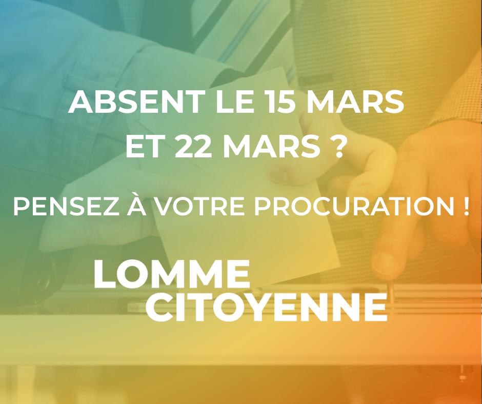 Procuration pour les municipales à Lomme : chaque voix compte