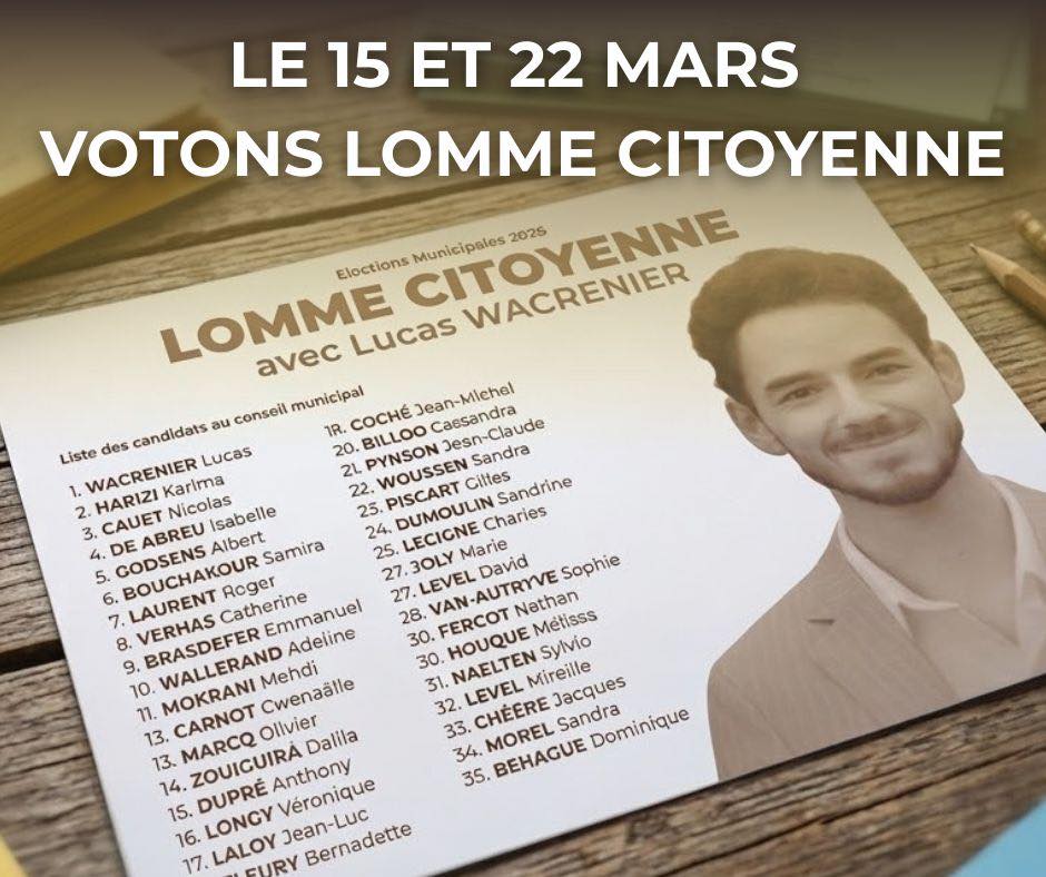Découvrez le bulletin de vote Lomme Citoyenne