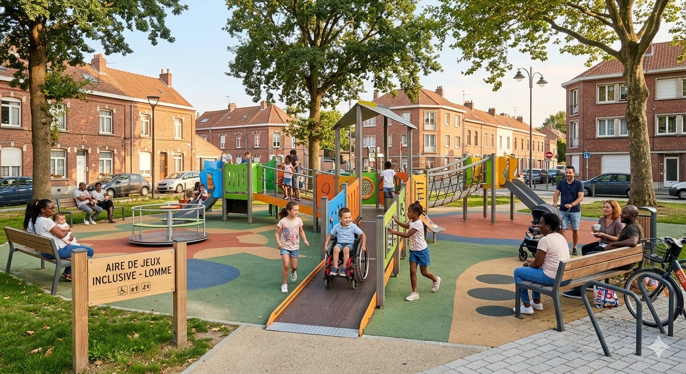 Des aires de jeux inclusives dans tous les quartiers de Lomme